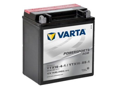 BATERÍA VARTA POWERSPORTS AGM 12V 14AH 210A L+  