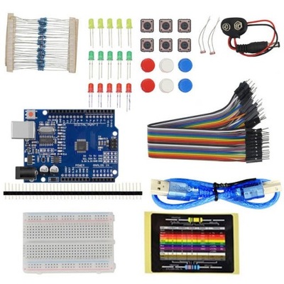 ZESTAW DO NAUKI PROGRAMOWANIA DO ARDUINO UNO STARTOWY DLA POCZĄTKUJĄCYCH