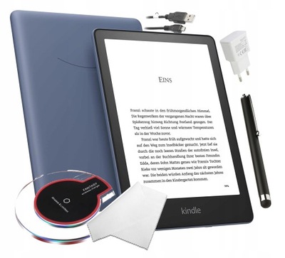 ČÍTAČKA KINDLE PAPERWHITE 5 SIGNATURE 32 GB + MODRÉ DOPLNKY BEZ REKLÁM