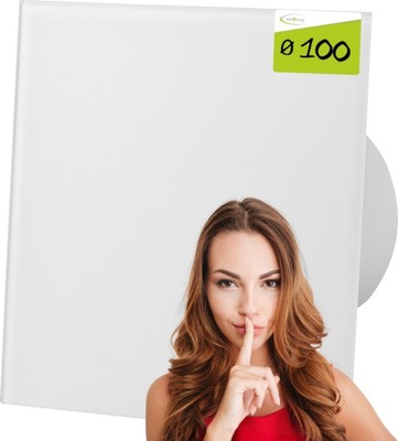 Wentylator łazienkowy 100 POŁYSK szklany STANDARD