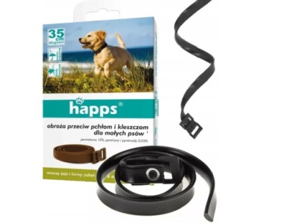 OBROŻA NA PASOŻYTY HAPPS OBROŻA PRZECIW PCHŁOM I KLESZCZOM