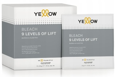 Rozjaśniacz do włosów Alfaparf YELLOW bleach 9 tonów saszetka 50g