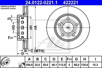 ATE 24.0122-0221.1 T. HAM. VW PASSAT 1,8-4,0 