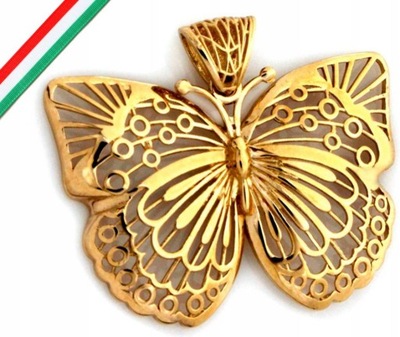 Złota przywieszka 375 ażurowy motyl 1,95g prezent wyjątkowy wzór prezent