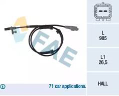 SENSOR ABS PEUGEOT CITROËN FAE  