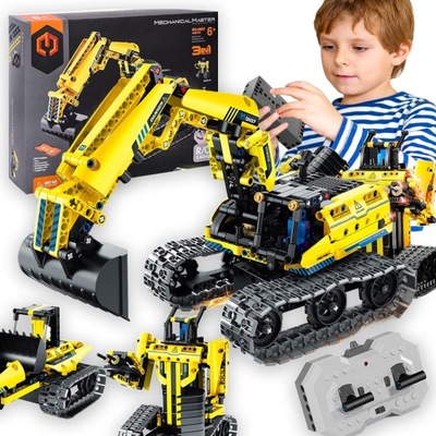 KLOCKI ROBOT ZDALNIE STEROWANY RC CZOŁG POJAZD 5w1 PROGRAMOWANIE APP 516szt