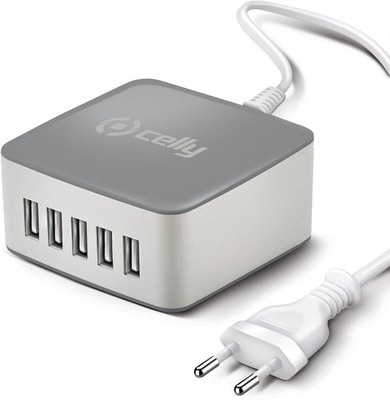 Ładowarka siecciowa multi-USB Celly 5-USB Power Station