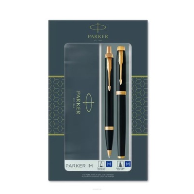 Parker IM Black Lacquer Zestaw Prezentowy DUO GT M