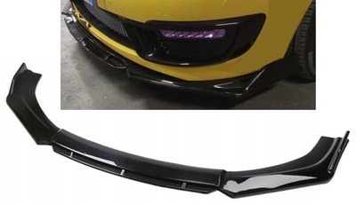 UNIVERSAL BRIDA PARTE DELANTERA DE PARAGOLPES SPLITTER SPOILER PARA AUTO NEGRO  