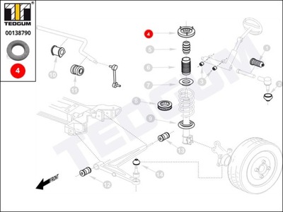 Подушка амортизатора tedgum 00138790 4684418 фото №1