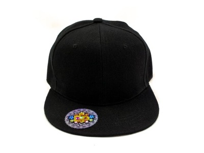 CZAPKA Z DASZKIEM SNAPBACK CAŁA CZARNA