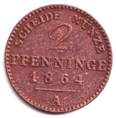 2 PFENNINGE 1864 r., A - Berlin.