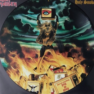 IRON MAIDEN , holy smoke , 1990 picture disc uk