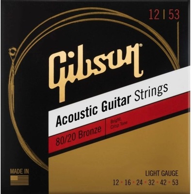 Gibson SAG CPB12 Coated Phosphor Bronze 12-53 Light Struny do Gitary Ak.