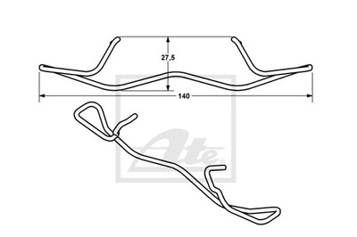 ATE 11.8116-0340.1 SPREZYNA, SOPORTE FRENOS  