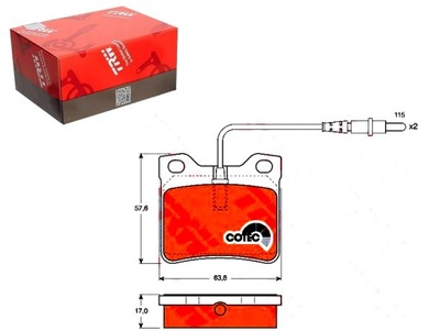 КОМПЛЕКТ КОЛОДОК ТОРМОЗНЫХ TRW OE AC454881D PAD67