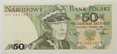 Banknot 50 zł 1988 rok - Seria HN