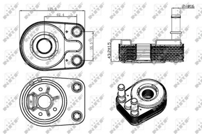 РАДИАТОР МАСЛА NRF 31323