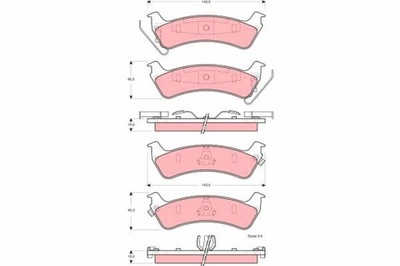 ZAPATAS DE FRENADO JEEP PARTE TRASERA GRAND CHEROKEE -99 GDB4124  