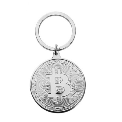 Wisiorek Bitcoin - Srebrny KP-3832