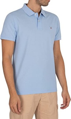 GANT KOSZULKA POLO MĘSKA ZIELONA LOGO XL 1SPG