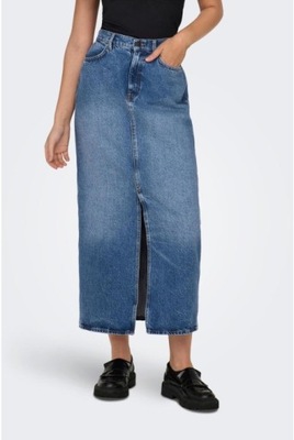 Spódnica jeansowa midi z bawełny Only S