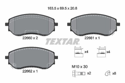 ZAPATAS DE FRENADO DB PARTE DELANTERA X470 2,3-3,0 D 17- 2266001  