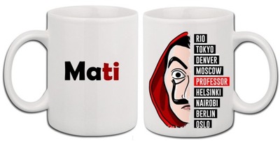 DOM Z PAPIERU LA CASA DE PAPEL KUBEK + IMIĘ