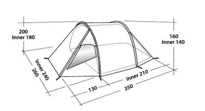 Namiot turystyczny 4 os AIR Tornado 400 Easy Camp