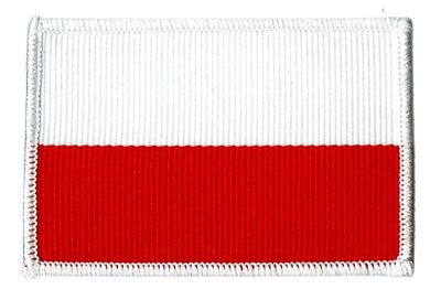 Flaga Polski, Polska Flaga, naszywka 8x5cm taśma