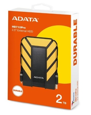 Adata DashDrive Durable HD710 2TB 2.5'' USB3.1 Zółty