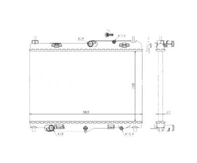 Радиатор воды ford fiesta 10.08- 1540332 новая фото №1