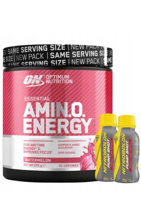 OPTIMUM NUTRITION AMINO ENERGY 270g Aminokwasy + 2x NITROBOLON SHOT 100ml