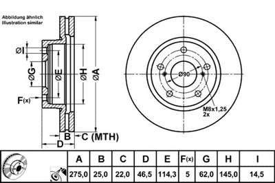 ATE DISCOS DE FRENADO 2 PIEZAS PARTE DELANTERA LEXUS HS TOYOTA NOAH VOXY PRIUS PLUS  