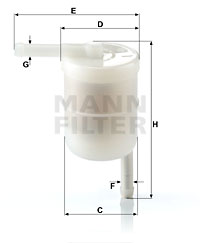 FILTRO COMBUSTIBLES MANN-FILTER WK42/12 WK4212  
