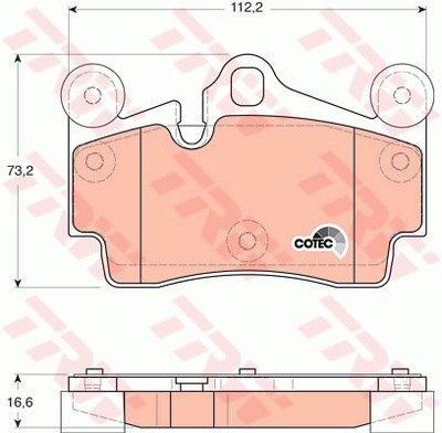 КОЛОДКИ HAM. AUDI Q7 GDB1653\/TRW фото