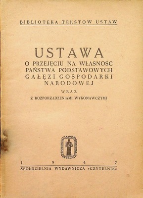 Ustawa o przejęciu na własność państwa