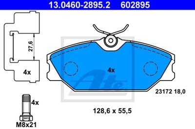 ZAPATAS DE FRENADO - JUEGO 13.0460-2895.2  