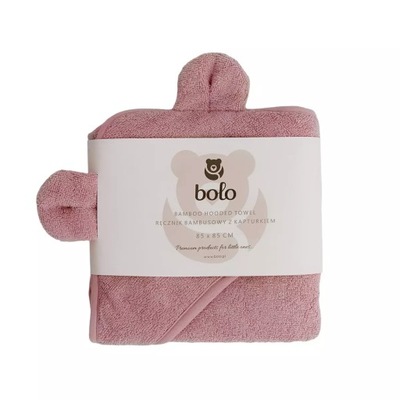 Ręcznik bambusowy z kapturkiem BOLO 85x85 różowy