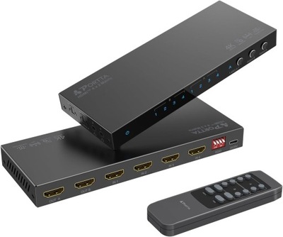 4K 60Hz HDMI Matrix 4x2, PORTTA 4 w 2 Out Switch Splitter L538