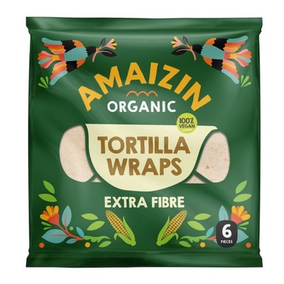 TORTILLA WRAPS Z OTRĘBAMI BIO 240 g - AMAIZIN