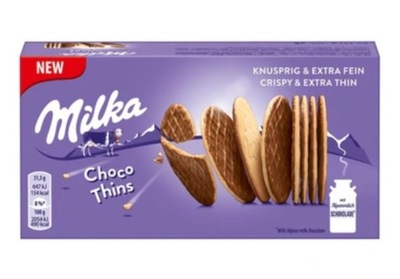 MILKA CHOCO THINS HERBATNIKI W CZEKOLADZIE