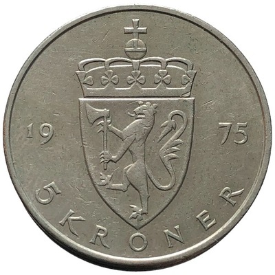 89834. Norwegia, 5 koron, 1975r.