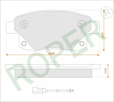 Тормозные колодки задний ford transit roper rk206 заменитель gdb1725 фото №1