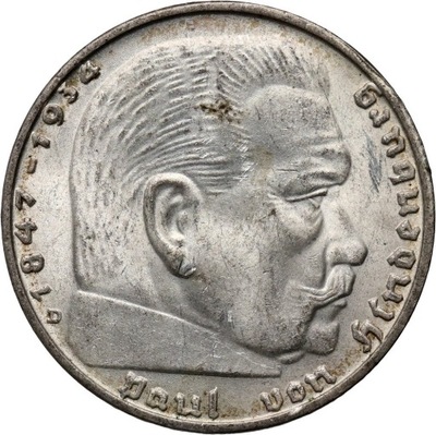 Niemcy, III Rzesza, 2 marki 1938 D, Hindenburg