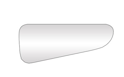 Вкладиш скло дзеркало правий нижній ford transit custom 2013- фото №1