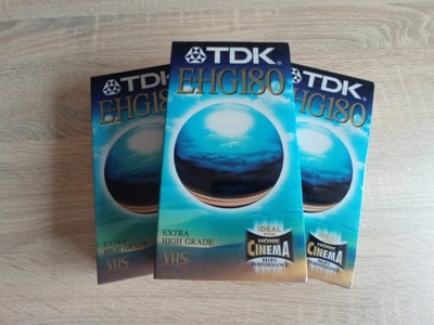 TDK E-HG 180 Hi-Fi nowa kaseta VHS UNIKAT