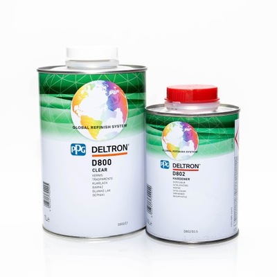 LAKAS BEZBARWNY PPG DELTRON D800 + UTWARDZACZ D802 | 1 + 0.5 L 