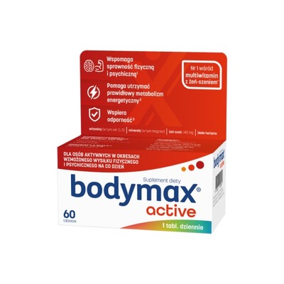 BODYMAX ACTIVE SUPLEMENT DIETY 60 TABLETEK