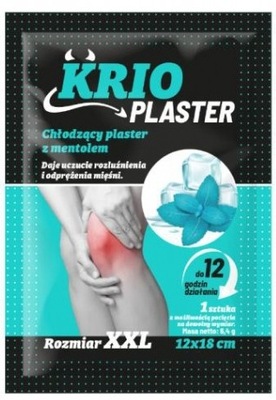 KRIO PLASTER CHŁODZĄCY PLASTER Z MENTOLEM 1 szt.